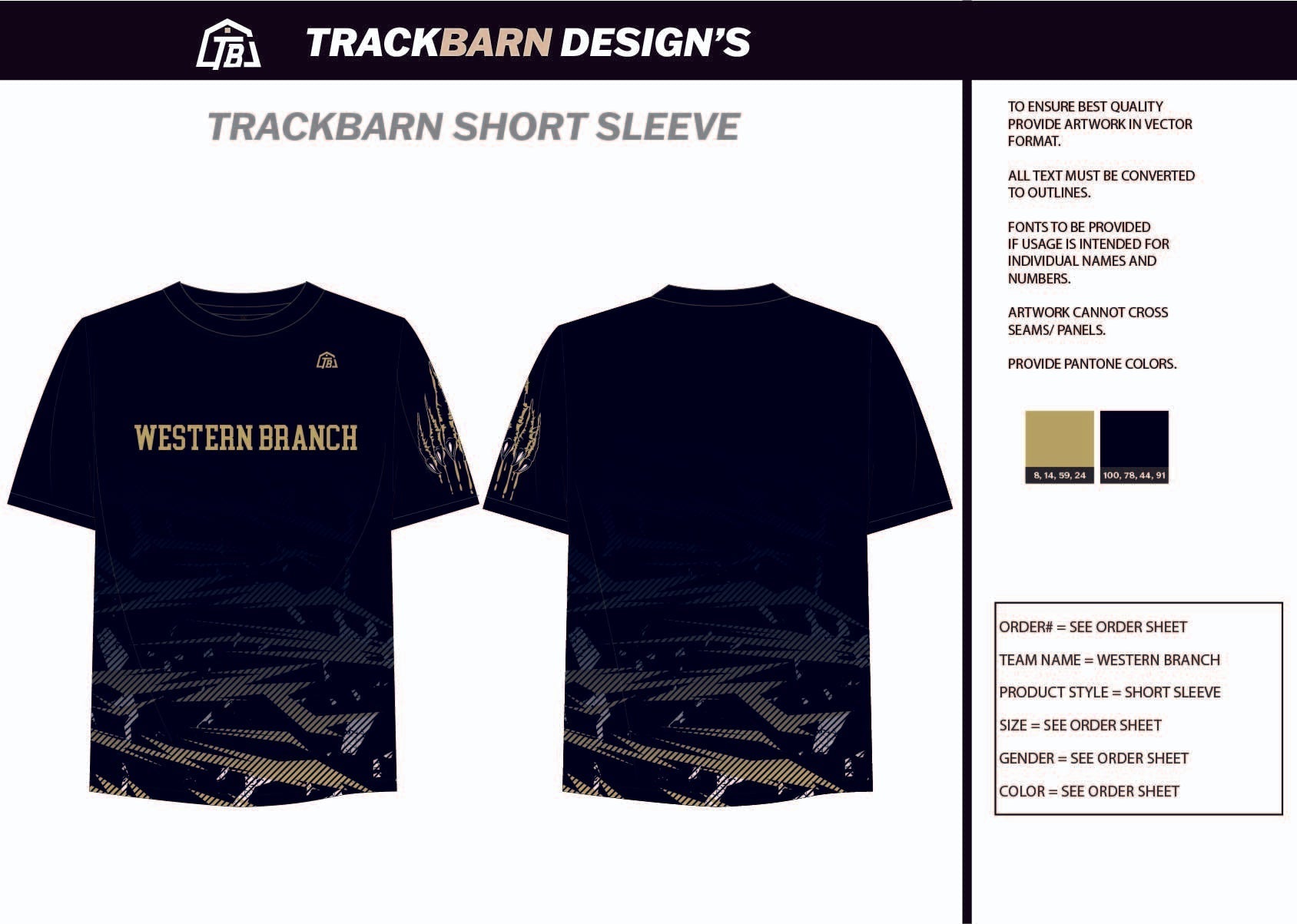 Western - Branch - Mens Stretch Light Training Tee - TrackBarn