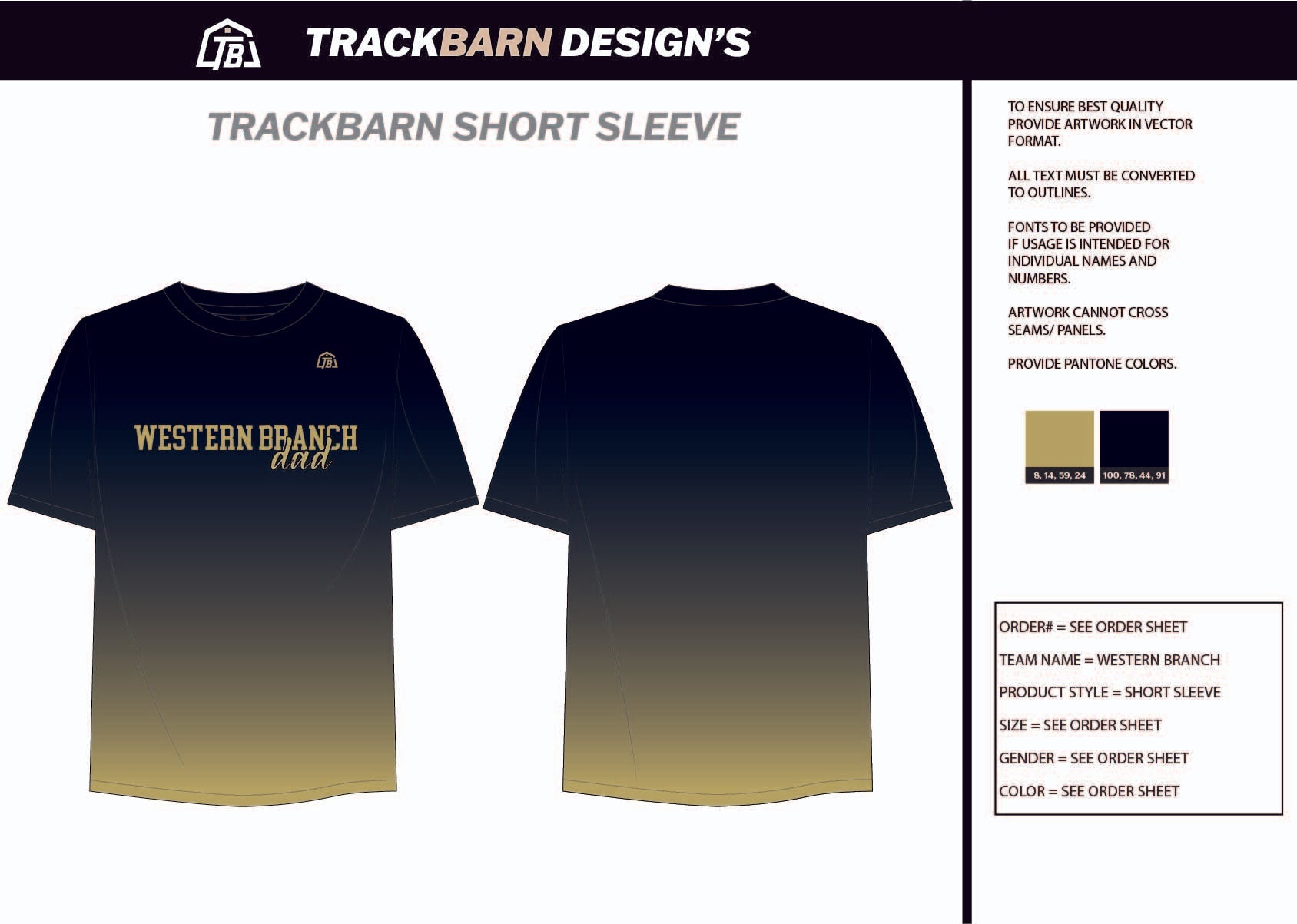 Western - Branch - Mens Stretch Light Training Tee - TrackBarn