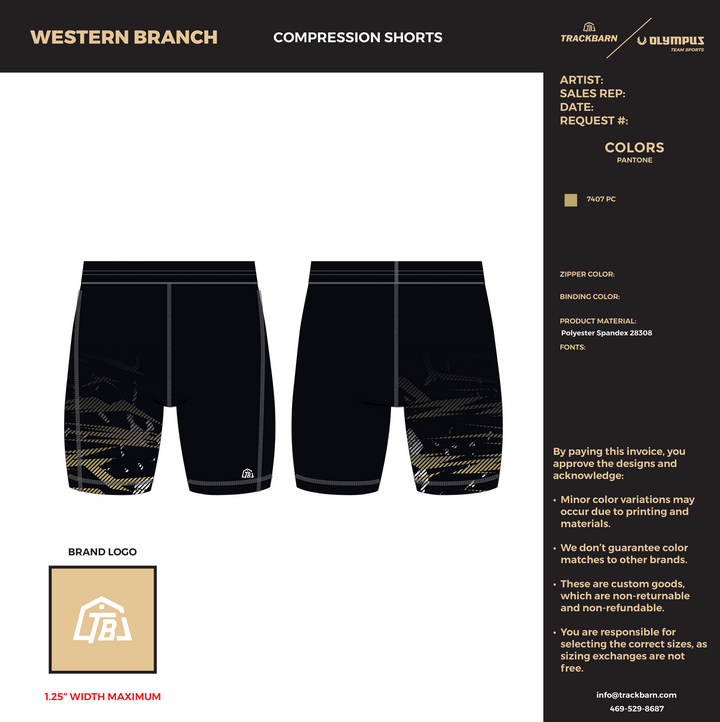 Western Branch - Women Compression Shorts (1226) - TrackBarn