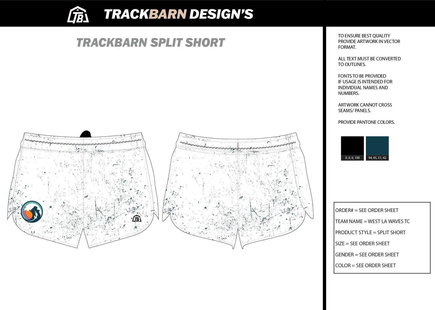 WLATC Womens Split Track Short - TrackBarn