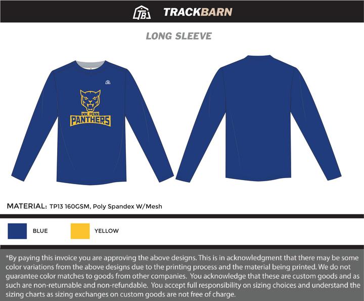 Wm Penn Panthers - Women Long Sleeve - Blue - TrackBarn