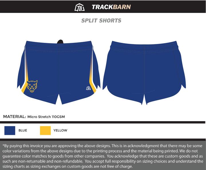 Wm Penn Panthers - Youth Split Shorts - Blue - TrackBarn