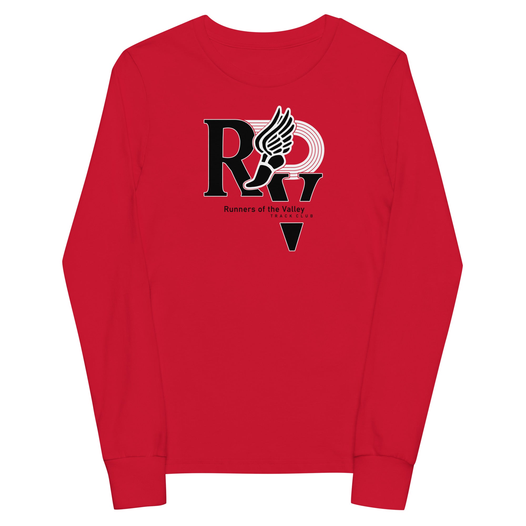 Runners of the Valley Red Youth long sleeve tee