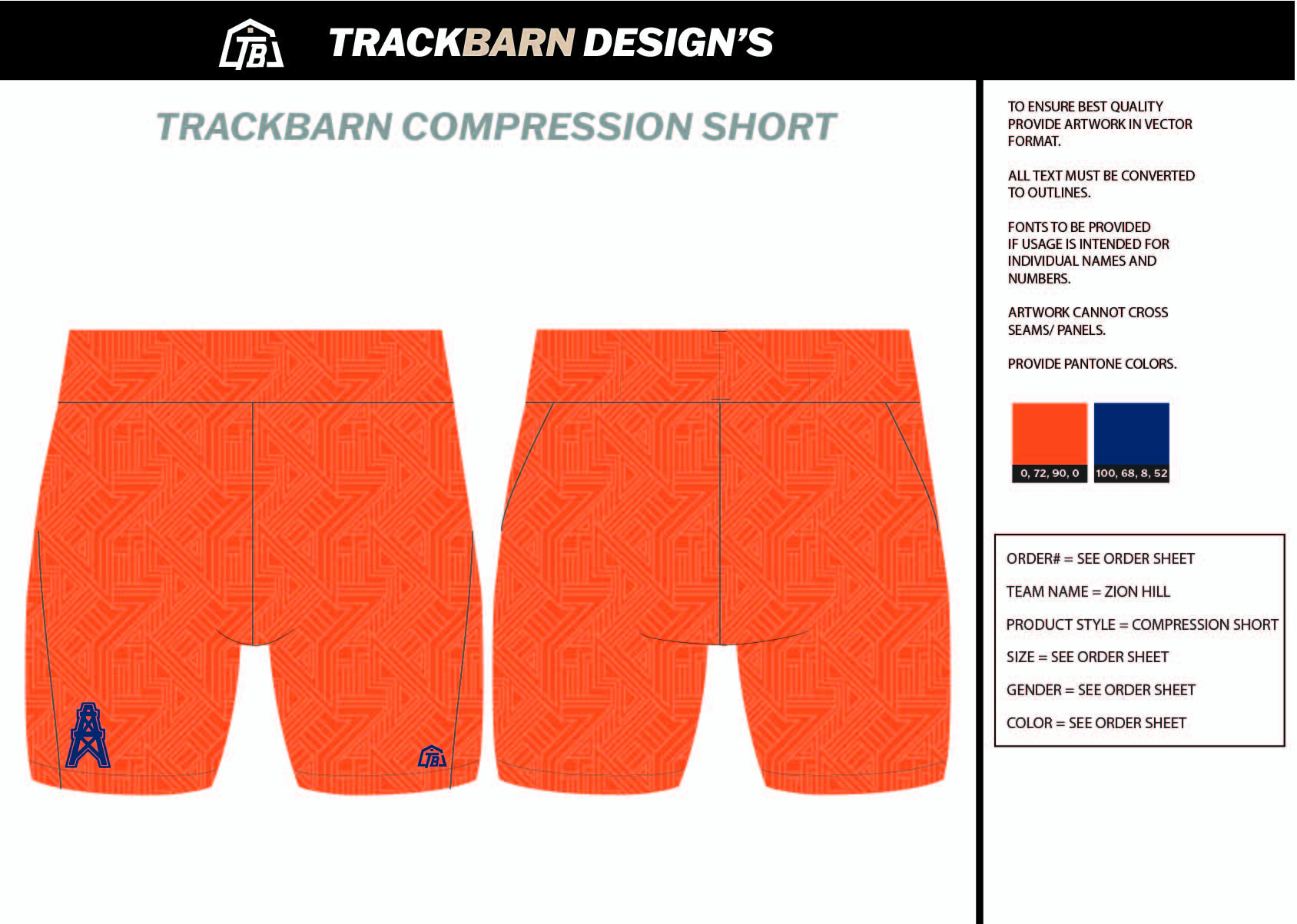 Zion - Hill - Mens Short Running Tight - TrackBarn