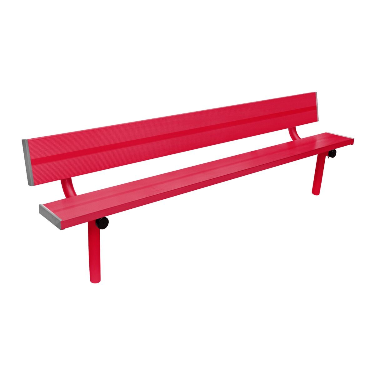 STATIONARY ALUMINUM BENCH WITH BACK