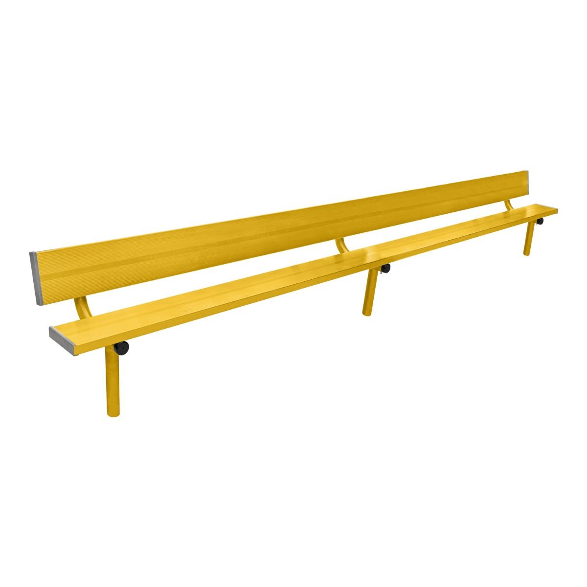STATIONARY ALUMINUM BENCH WITH BACK