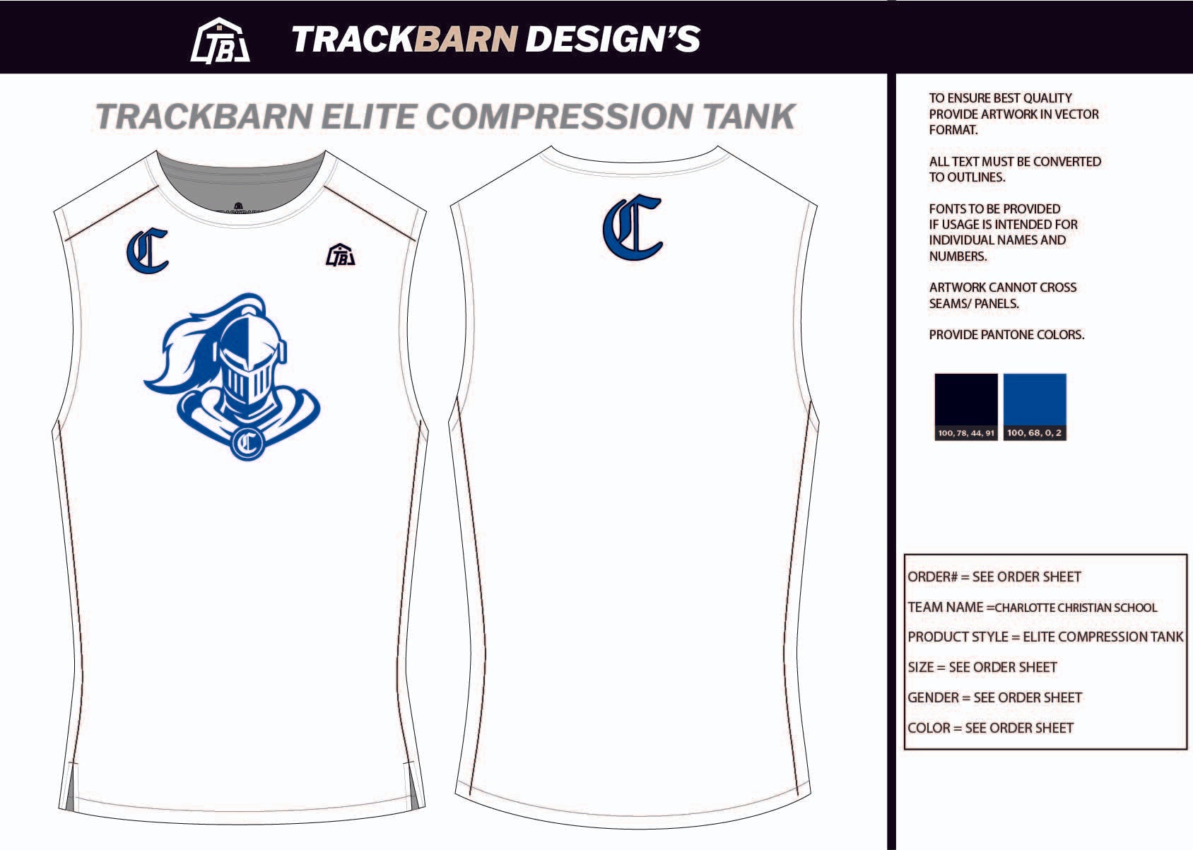Charlotte-Christian-School Youth Compression Tank