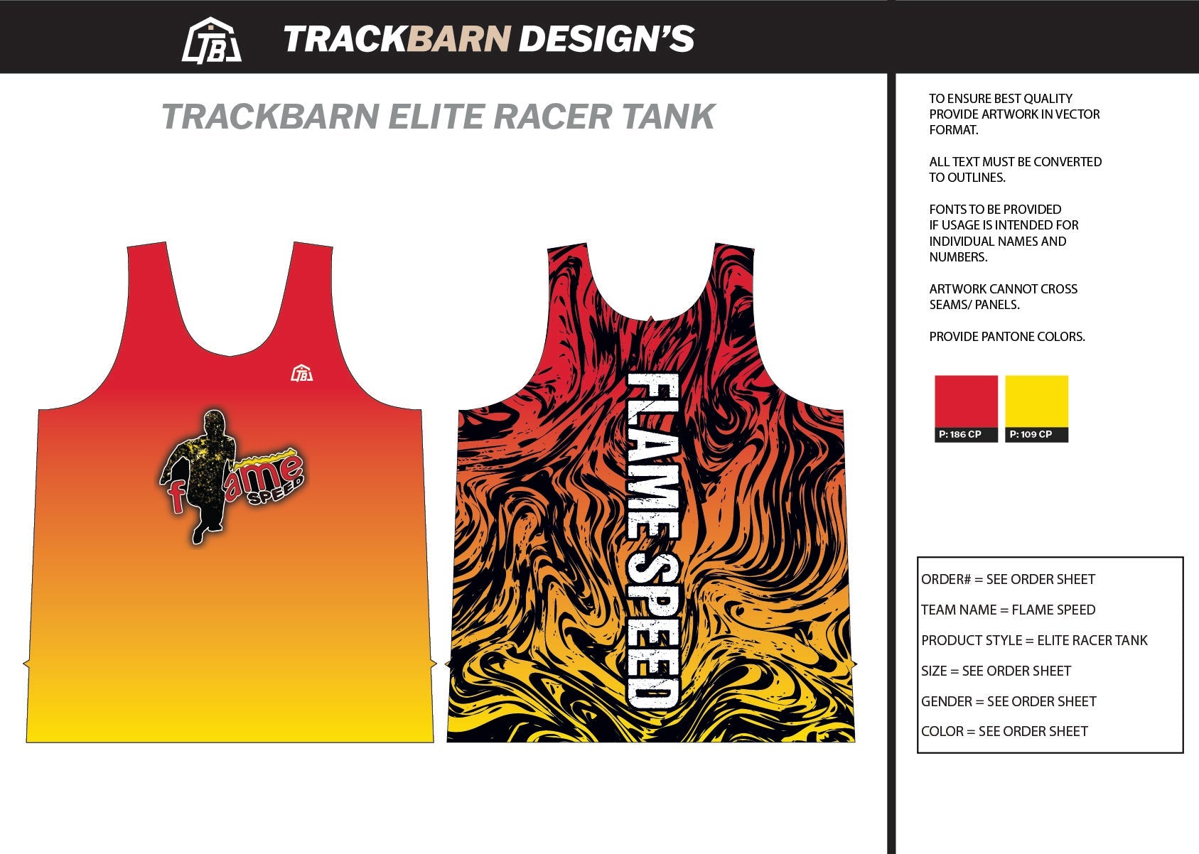 Flame-Speed- Mens Track Singlet