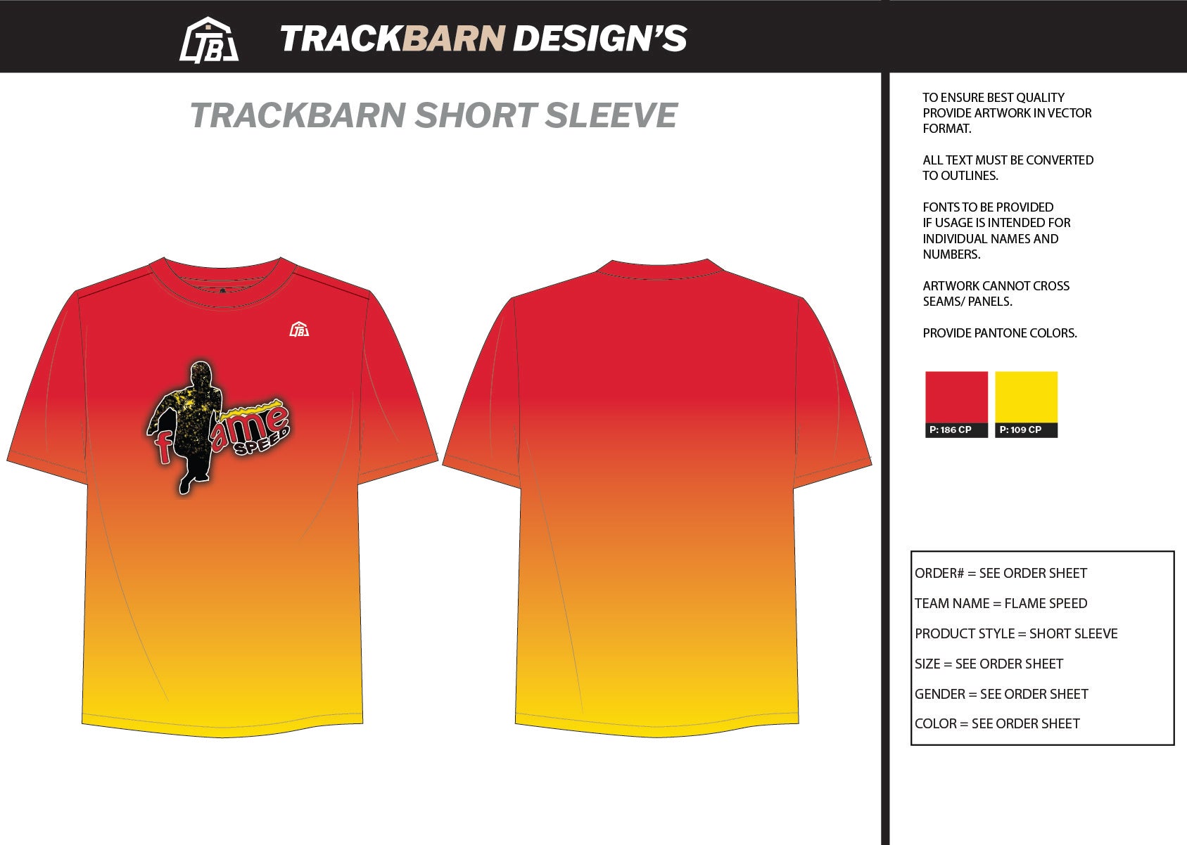Flame-Speed- Mens Stretch Light Training Tee