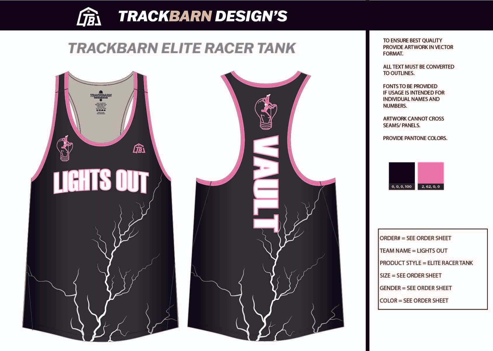 Lights-Out-PV Womens Track Singlet