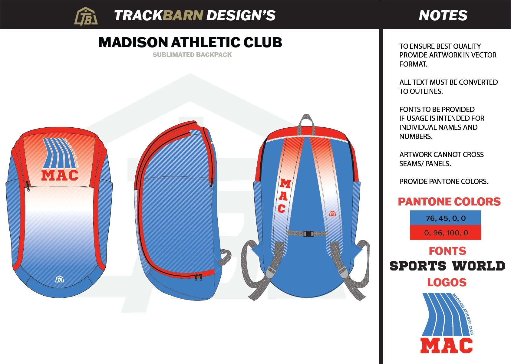 Madison-Athletic-Club Backpack
