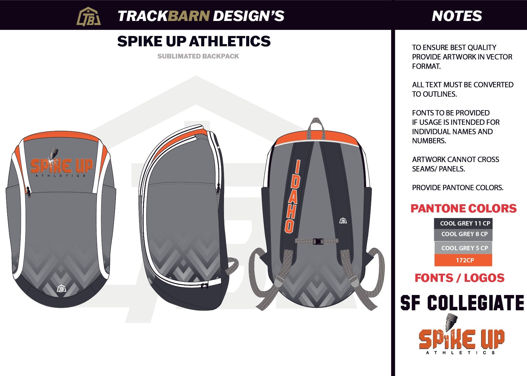 Spike-Up-Athletics Backpack