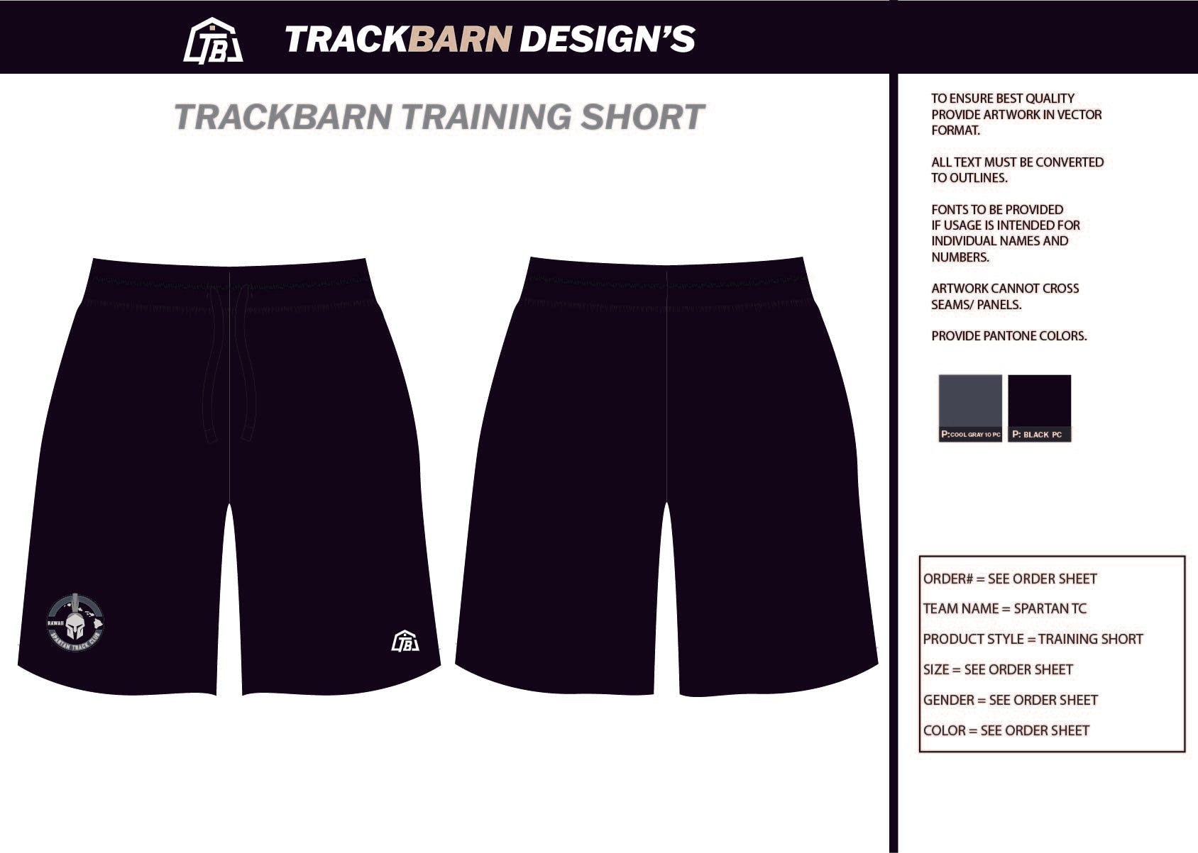 Spartan-TC- Mens Knit Shorts 9"