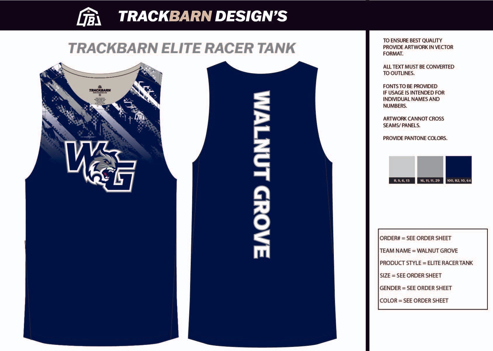 Walnut-Grove- Mens Track Singlet